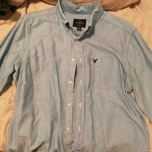 Blue American eagle button down LG
